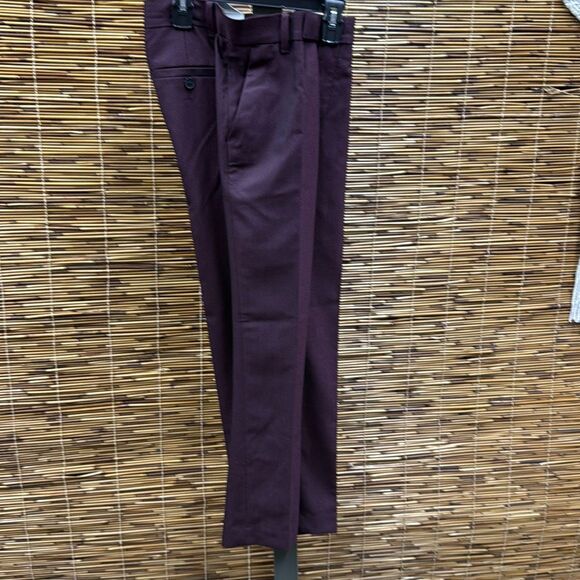 Calvin Klein Big‎ Boys Stretch Cord Stripe Pant - Dark Red Size 16 - Picture 1 of 2